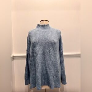LOFT Soft Blue Cable Knit Top